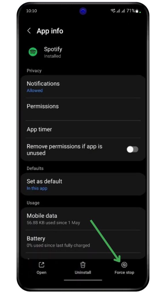 Force Stop Spotify On Android 