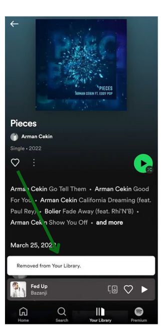 Spotify Playlist Removed From Your Library