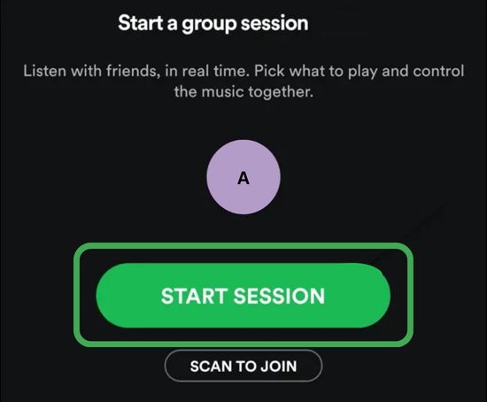 Start session Spotify