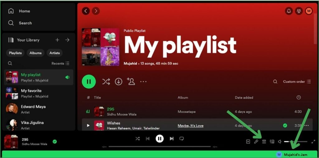 Access Spotify jam on Desktop