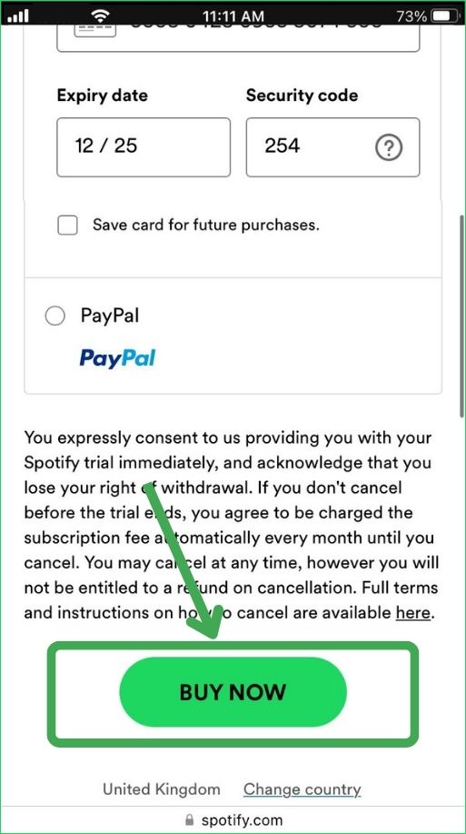 Buy Now Spotify Premium Plan.