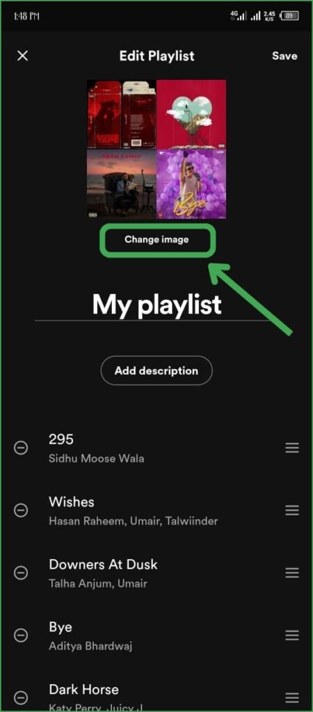 Change Spotify Playlist image