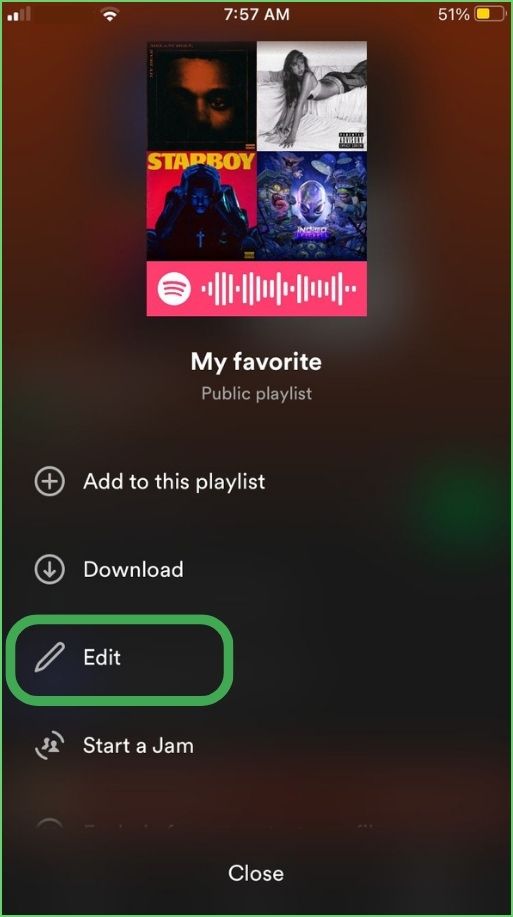Click Three dots icon on Spotify