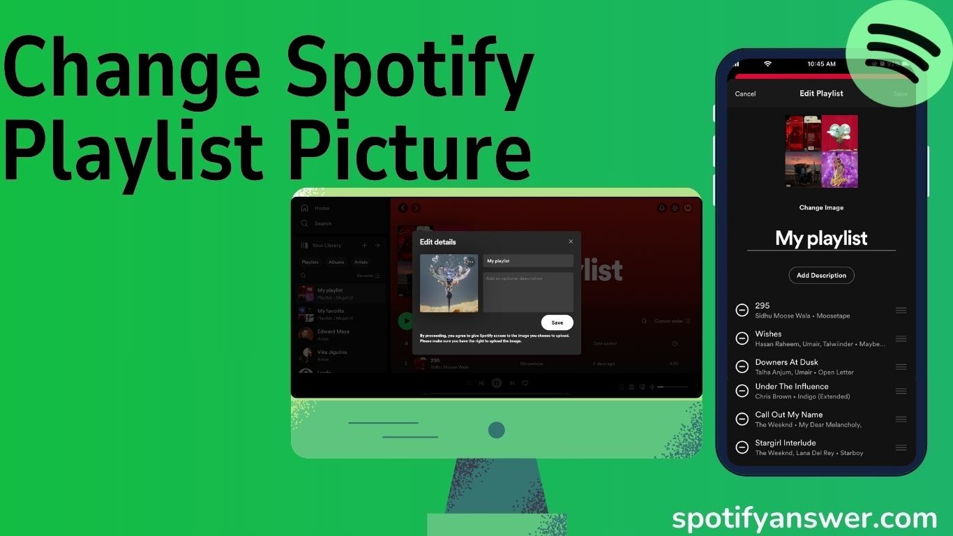 How to change a playlist cover on Spotify