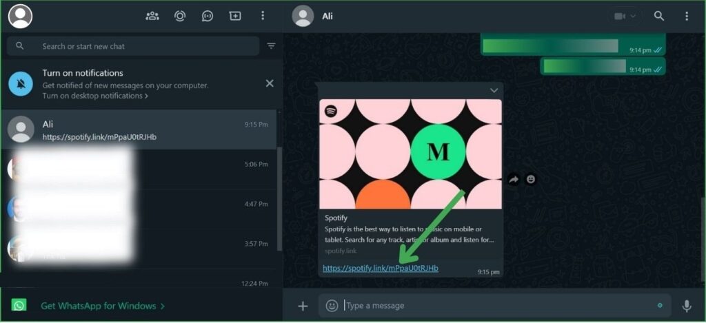 Invited Link Spotify Jam on Desktop
