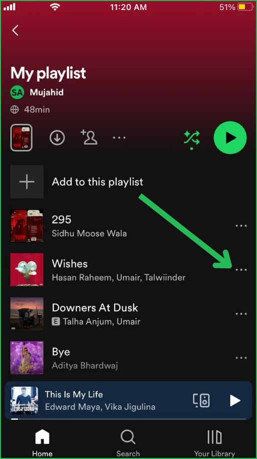 Three dots icon Spotify