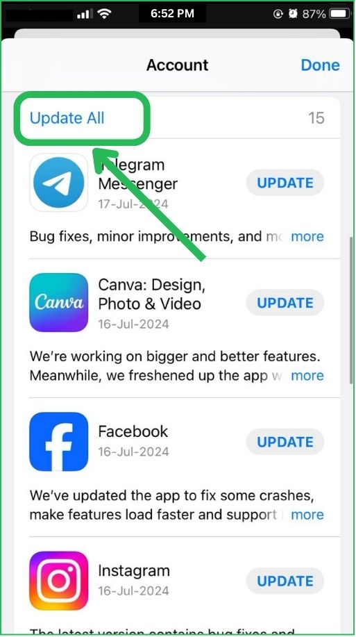 Update all Apps